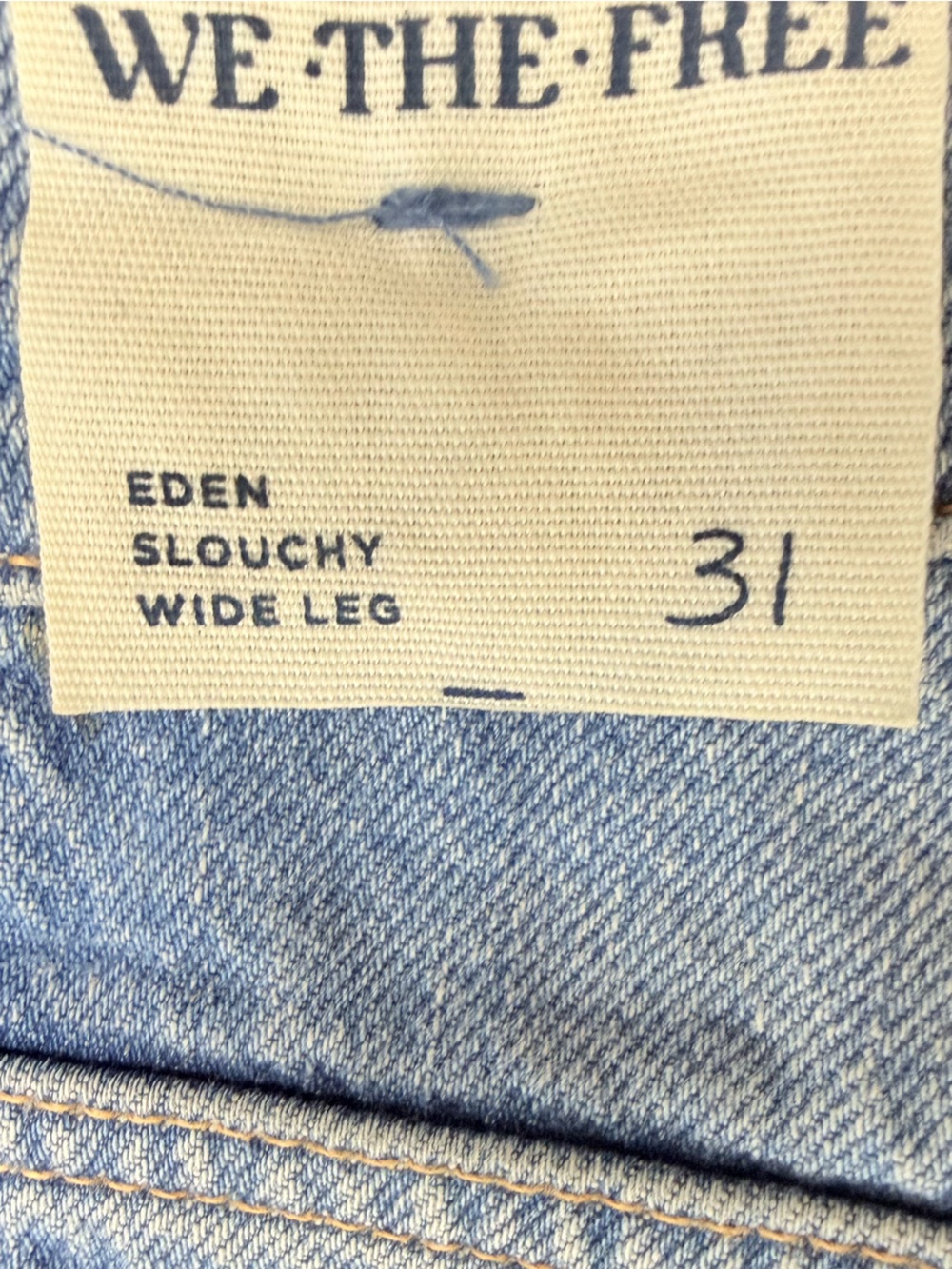 We The Free Women's Eden High Slouchy Wide Leg Jeans in Homefree Size 31 NWT - Picture 12 of 13